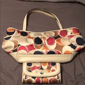 Coach purse with matching wallet